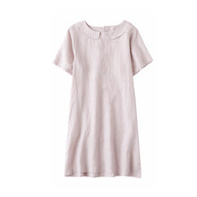 Load image into Gallery viewer, Women Simple Loose Linen Pure Color Dress