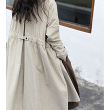 Load image into Gallery viewer, Long Winter Coats for Women, Corduroy Trench, Loose Casual Warm Overcoat
