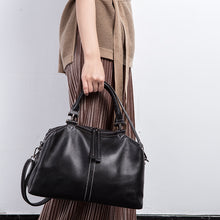 Load image into Gallery viewer, Leather Weekender Tote Bag, Ladies Satchel Purse, Women Shoulder Bag
