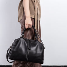 Load image into Gallery viewer, Leather Weekender Tote Bag, Ladies Satchel Purse, Women Shoulder Bag
