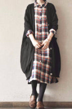 Load image into Gallery viewer, Black Casual Loose Long Sweater Knitwear Coat Women Tops - FantasyLinen
