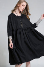 Load image into Gallery viewer, Plus Size Fall High Waist Cotton Maternity Dresses Women Clothes - FantasyLinen
