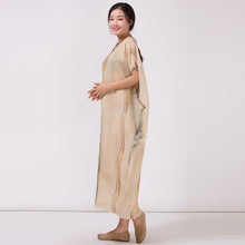 Load image into Gallery viewer, Women&#39;s Elegant Loose Plus Size Ramie Maxi Dress

