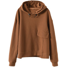 Load image into Gallery viewer, Cotton Hooded Fleece, Loose Hoodies for Women, Long Sleeve Pullover Hoodie
