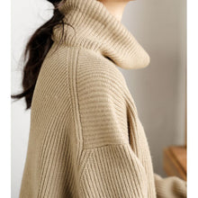 Load image into Gallery viewer, Turtleneck Sweater for Women, Long Rib Sweater, Pullover Sweater for Ladies