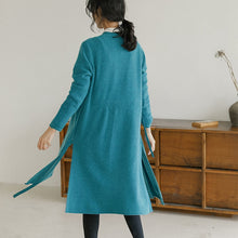 Load image into Gallery viewer, Women Wool Cardigan Sweater, Knit Open Front Cardigan, Oversized Long Sweater
