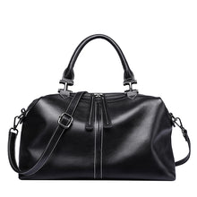 Load image into Gallery viewer, Leather Weekender Tote Bag, Ladies Satchel Purse, Women Shoulder Bag
