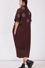 Load image into Gallery viewer, Women Turtleneck Polka Dots Casual Loose Dress
