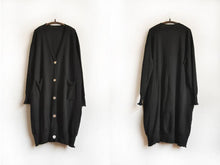 Load image into Gallery viewer, Black Casual Loose Long Sweater Knitwear Coat Women Tops - FantasyLinen
