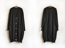 Load image into Gallery viewer, Black Casual Loose Long Sweater Knitwear Coat Women Tops - FantasyLinen