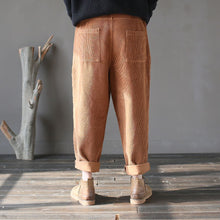 Load image into Gallery viewer, Winter Slacks Corduroy, Baggy Pocket Pants Elastic Waist Pants