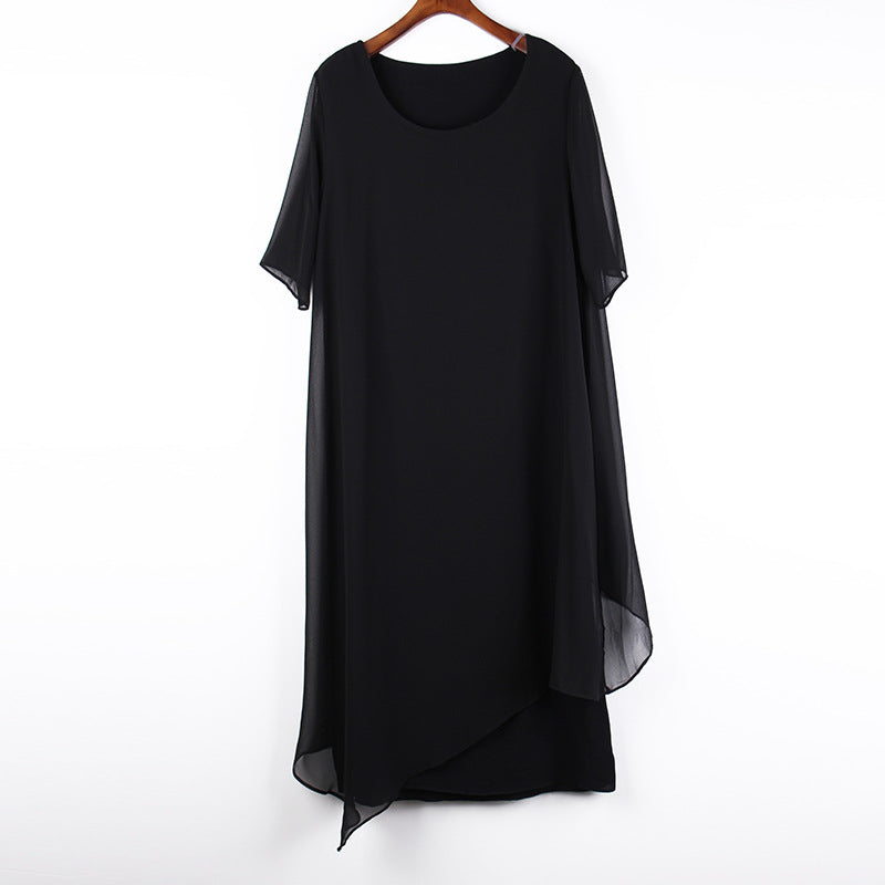 Plus Summer Irregular Loose Dresses Women Casual Clothes 6937 FantasyLinen Plus Summer Irregular Loose Dresses Women Casual Clothes 6937 FantasyLinen