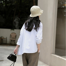 Load image into Gallery viewer, Long Sleeve Shirt for Women, Casual Tops for Women, Loose Cotton Shirt
