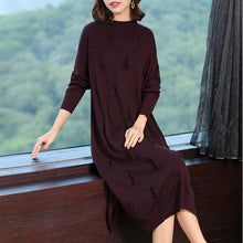 Load image into Gallery viewer, Loose Pure Color Knitted Dresses Women Casual Clothes Q26113

