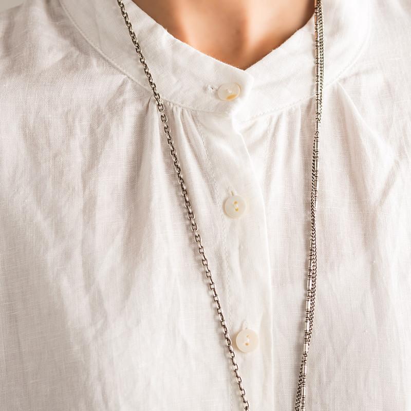 loose dress shirt women Art Casual Loose Big Size Long Linen Dress Shirt Women Tops C8923A S / White