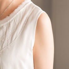 Load image into Gallery viewer, Art Embroidered White Simple Long Dress Summer Women Dress Q295A - FantasyLinen
