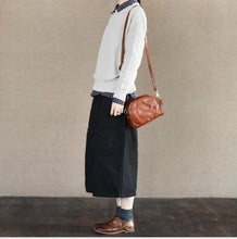 Load image into Gallery viewer, Black Culottes Wide-legged Pants Causel Women Clothes - FantasyLinen
