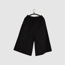 Load image into Gallery viewer, Black Culottes Wide-legged Pants Causel Women Clothes - FantasyLinen