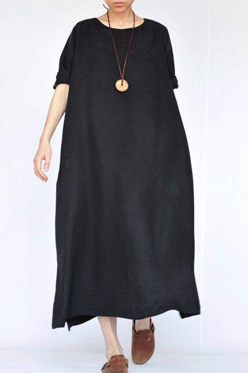 Summer Thin Black Heavy Copper Ammonia Silk Dresses Caftans Gown