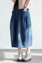 Load image into Gallery viewer, 2018 Denim Pocket Cotton Skirt Simple Women Clothes Q0501A - FantasyLinen