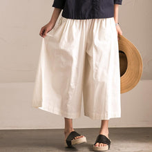 Load image into Gallery viewer, Rice Casual Cotton Women Width Leg Pants K3702A - FantasyLinen
