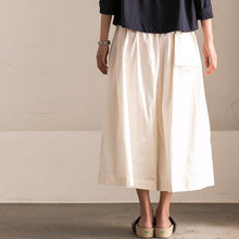 Load image into Gallery viewer, Rice Casual Cotton Women Width Leg Pants K3702A - FantasyLinen
