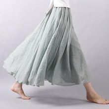 Load image into Gallery viewer, Multicolor Sun Skirt Elastic Waist Cotton linen Skirt Big Hem Long Skirt Women Clothes S1725 - FantasyLinen

