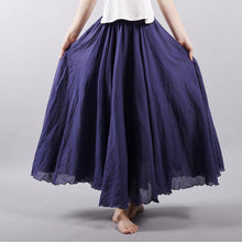Load image into Gallery viewer, Multicolor Sun Skirt Elastic Waist Cotton linen Skirt Big Hem Long Skirt Women Clothes S1725 - FantasyLinen
