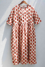 Load image into Gallery viewer, Red Big Points Cotton Summer dresses For Women Q670