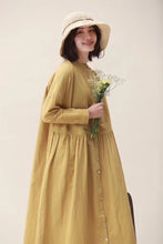Load image into Gallery viewer, Cotton Linen Spring Fall Casual Shirt Dresses For Women
