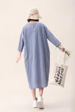 Load image into Gallery viewer, Cotton Linen Spring Fall Casual Dresses For Women 19108