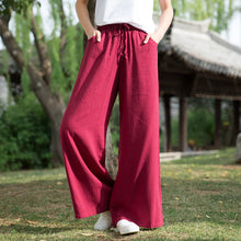 Load image into Gallery viewer, Wide Leg Linen Pants Summer Linen Pants For Women FantasyLinen