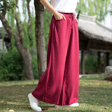 Load image into Gallery viewer, Wide Leg Linen Pants Summer Linen Pants For Women FantasyLinen

