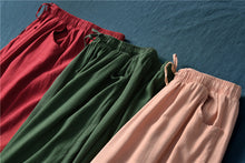 Load image into Gallery viewer, Wide Leg Linen Pants Summer Linen Pants For Women FantasyLinen
