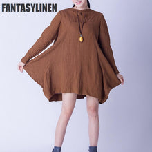 Load image into Gallery viewer, Yellow Linen Casual Loose Shirt  Women Clothes S0802A - FantasyLinen
