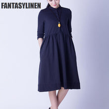 Load image into Gallery viewer, Elegant Warm Loose Casual Dress Women Tops Q0809A - FantasyLinen