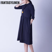 Load image into Gallery viewer, Elegant Warm Loose Casual Dress Women Tops Q0809A - FantasyLinen