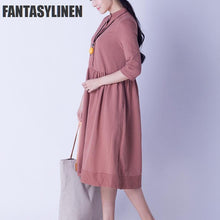 Load image into Gallery viewer, Elegant Warm Loose Casual Dress Women Tops Q0809A - FantasyLinen
