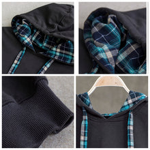 Load image into Gallery viewer, Cotton Hooded Sweatshirt, Pullover Hoodie for Women, Long Sleeve Dark Grey Fleece
