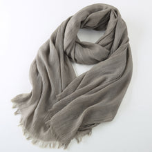 Load image into Gallery viewer, Cotton Linen Warm Long Scarf Women Accessories  Christmas gift Thanksgiving gift
