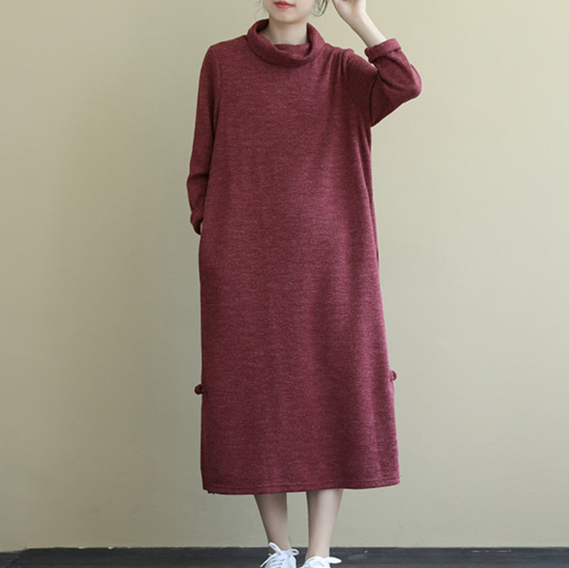 Women Casual Solid Color Sweater Dress– FantasyLinen