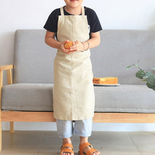 Load image into Gallery viewer, Children&#39;s Simple Pure Color Linen Art Painting Apron Workwear