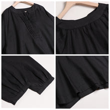 Load image into Gallery viewer, Cotton Linen Casual V Neck Shirt Women Tops
