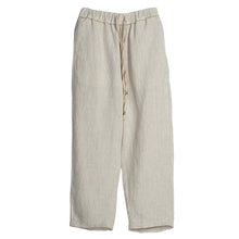 Load image into Gallery viewer, Women Beige Linen Casual Pants Summer Cool Trousers K6050
