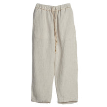Load image into Gallery viewer, Women Beige Linen Casual Pants Summer Cool Trousers K6050