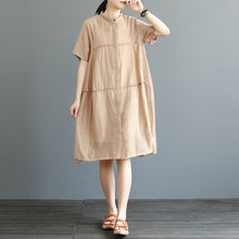 Load image into Gallery viewer, Women Loose Orange And Khaki Dresses For Summer Q25041