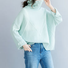Load image into Gallery viewer, Women High Neck Cotton Loose Sweater
