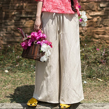Load image into Gallery viewer, Loose Linen Casual Wide Legs Pants For Women
