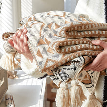 Load image into Gallery viewer, Soft Throw Blankets, Cozy Knitted Throw, Acrylic Blanket for Winter
