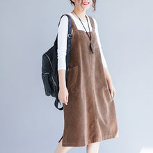 Load image into Gallery viewer, Loose Plus Size Corduroy Suspender Skirt Women Clothes